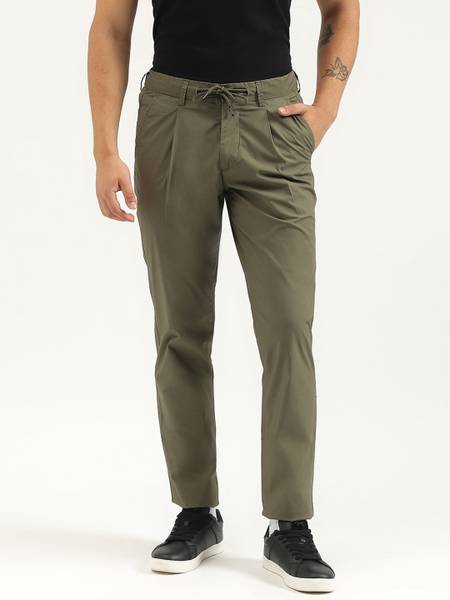 United Colors of Benetton Relaxed Men Green Trousers