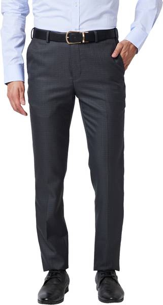 Raymond Slim Fit Men Grey Trousers