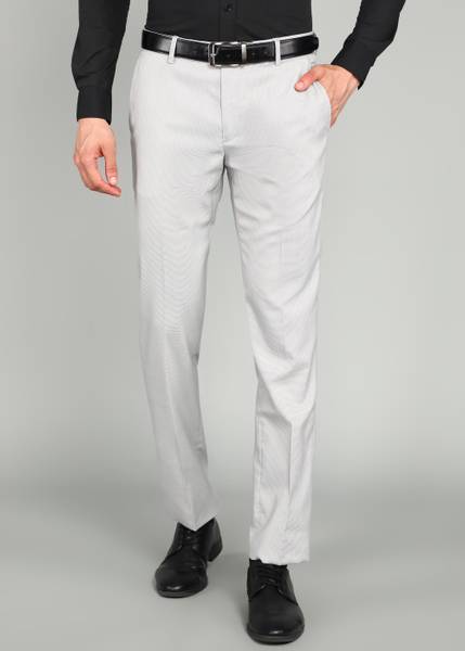 ARROW Tapered Men Grey Trousers