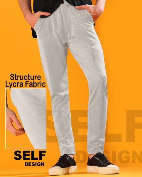 INDICLUB Regular Fit Men Cream Trousers