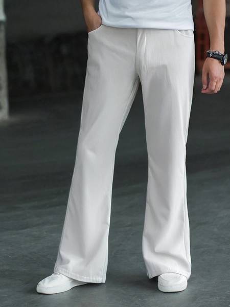 METRONAUT Flared Men White Trousers