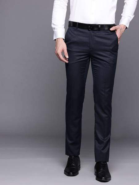Raymond Slim Fit Men Dark Blue Trousers