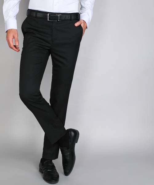 Raymond Slim Fit Men Black Trousers