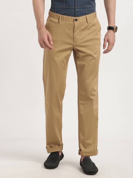 INDIAN TERRAIN Regular Fit Men Brown Trousers