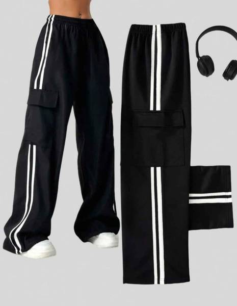Littlecub Comfort Fit Boys & Girls Black Trousers