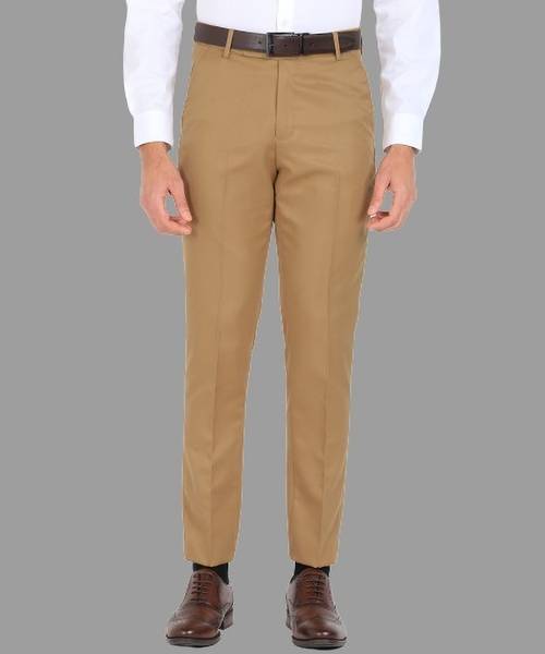 PROVOGUE Slim Fit Men Khaki Trousers