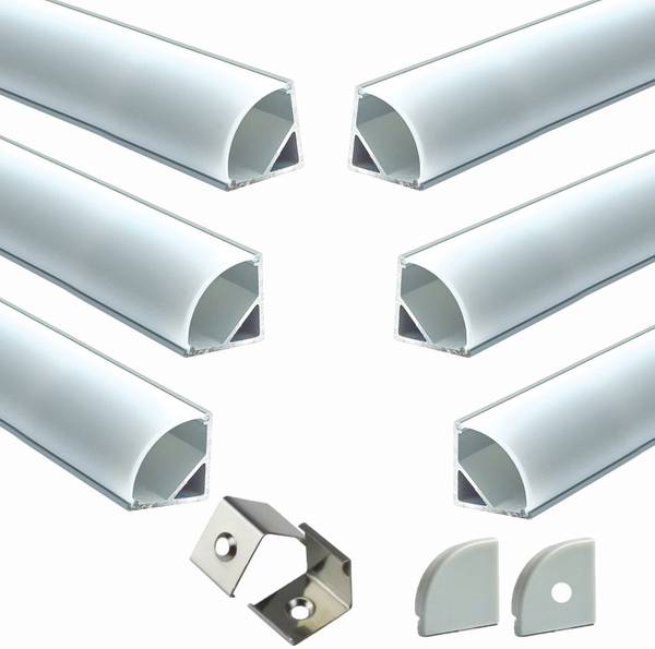 ABAJ (16x16mm) Aluminium Round LED Strip Lights LED Corner Channel Profile 0 W 100 cm Tube Light