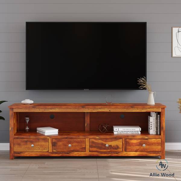 Allie Wood Sheesham Solid Wood TV Entertainment Unit