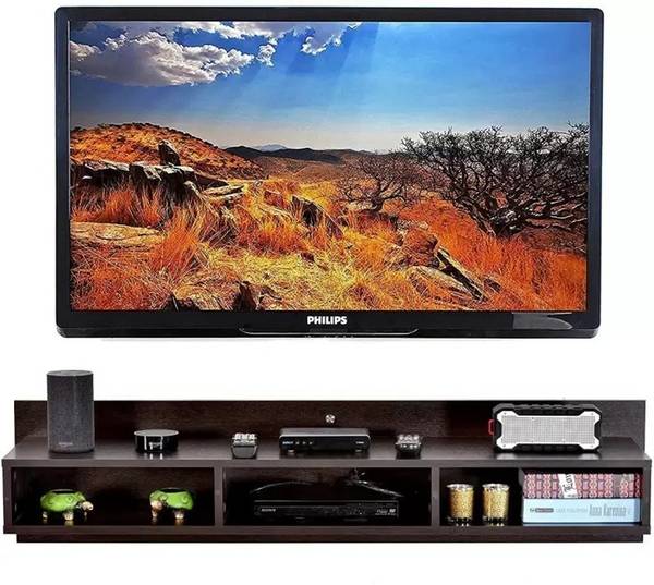Home wood Wooden wall mount tv unit perfect for 32 inches LED tv (Black). Solid Wood TV