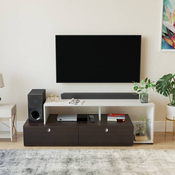 FURNEASER Dexon Tv Cabinet for 43" with Door | TV Stand | Modern Tv Table | Engineered Wood TV Entertainment Unit