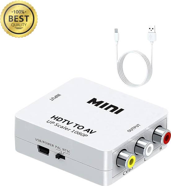 SDMINITEK TV-out Cable HDMI2AV Up Scaler 1080P Video Converter.