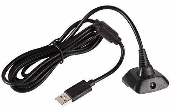 fdealz TV-out Cable Xbox 360 Play and Charge Kit Replacement USB Charging Cable