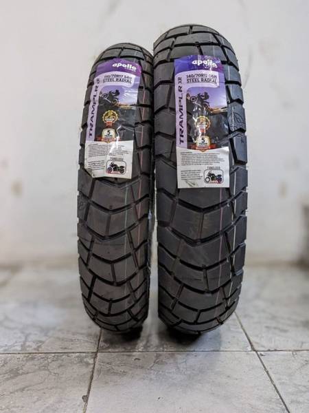Apollo 110/70-R17 & 140/70-R17 TRAMPLAR XR RADIAL COMBO PACK 2 TYRES ( FRONT & REAR ) TRAMPLAR XR Front & Rear Two Wheeler Tyre