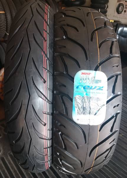 MRF 100/80-R17 (NYLON) & 140/60-R17 (RADIAL) REVZ M COMBO PACK 2 TYRES ( FRONT - NYLON ) ( REAR- RADIAL) REVZ M Front & Rear Two Wheeler Tyre
