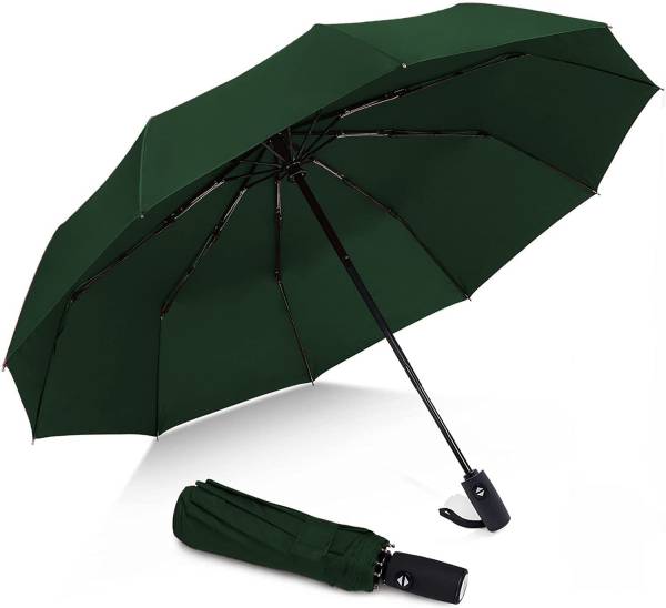 Tazomi 3 Fold Fully Automatic Rain UV Protection Portable Foldable Travel Umbrella