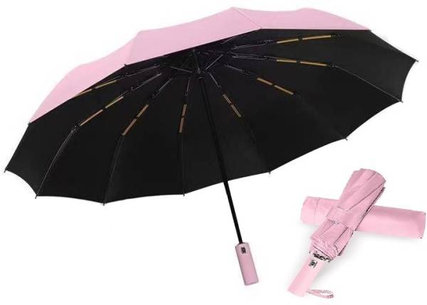 AlexVyan 12 Ribs Large Travel Automatic Umbrella Windproof for Rain & Sun, Umbrella