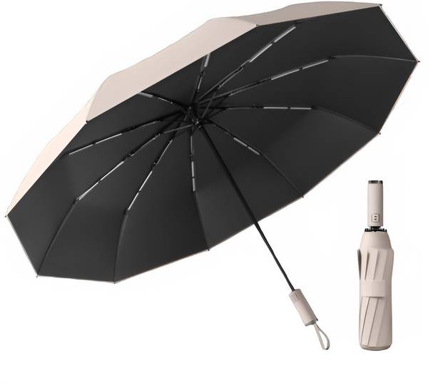 Star Work Automatic Open, Large Size Foldable Umbrella with Travel Cover (Round Handle) Umbrella