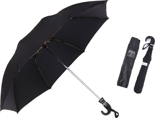 Adi K.C.Paul & Sons REX 2 FOLD Umbrella for men & women | Black umbrella | KC Paul Umbrella | 2 fold Umbrella