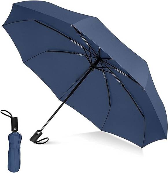 XBEY Large Automatic Open Travel Umbrella with Wind Vent - 10 RIBS Umbrella