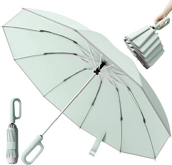 CITRODA 3 Fold with Auto Open/Close Travel | Man, Woman & Child 8-Ribs|Sun UV Protection Umbrella
