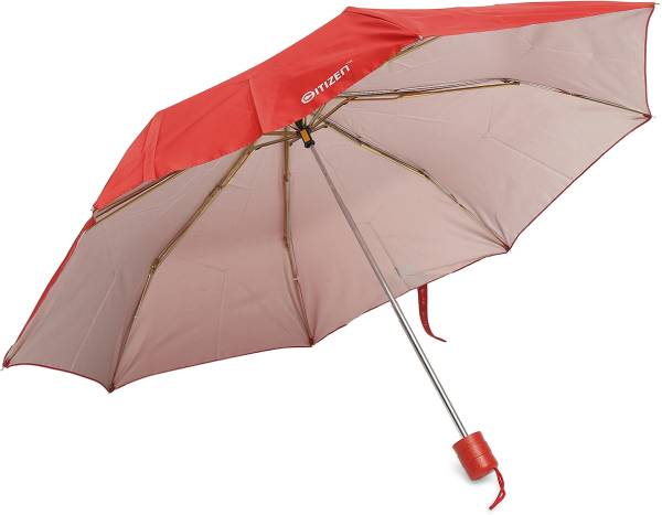 CITIZEN Solid 3 Fold Manual Open 8 Aluminium Ribs UV Coated Windproof Silver Coating Umbrella
