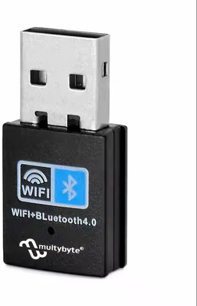 Multybyte USB Adapter 4.0-High-Speed 150Mbps for PC-Plug&Play,Dual Functionality(WiFi+BT) USB Adapter