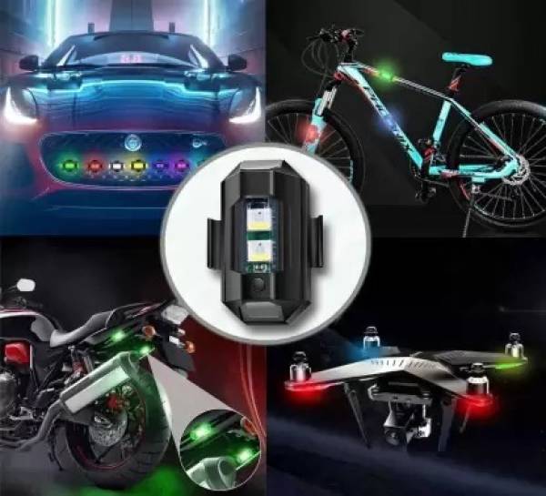 LED Aircraft Strobe Light Flasher For Bike, Cars & Drones 7 Colors