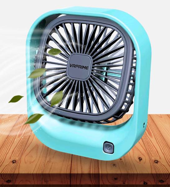 VRPRIME Rechargeable Portable Desk Fan with Three-Speed Setting Comes with 1000mAh Battery Rechargeable Fan