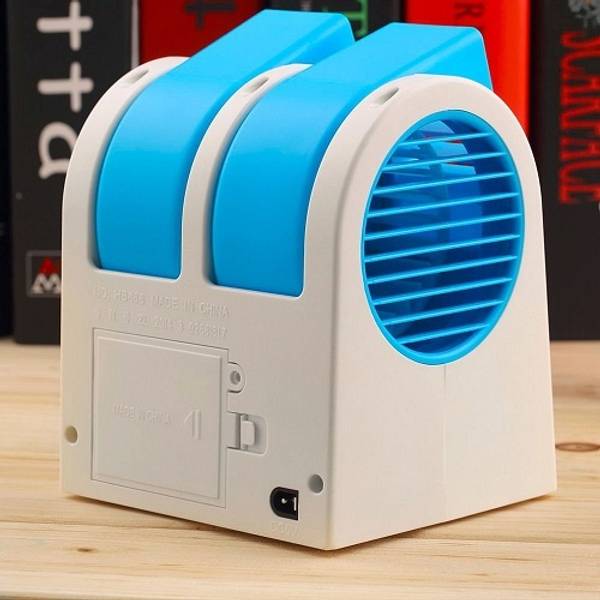 BRICKFIRE Portable Dual Bladeless Mini Cooler Desktop Table Fan B10 Portable Mini USB Air Conditioner (3in1) B10 USB Air Cooler