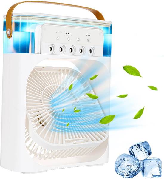 snowbudy Mini AC for LED Screen, 90 Rotate, 7-Color Light, 4H Timer, 2 Cool Mist Fan Mini Cooler for Room Cooling, USB Operated Mini Air Cooler Laptop...