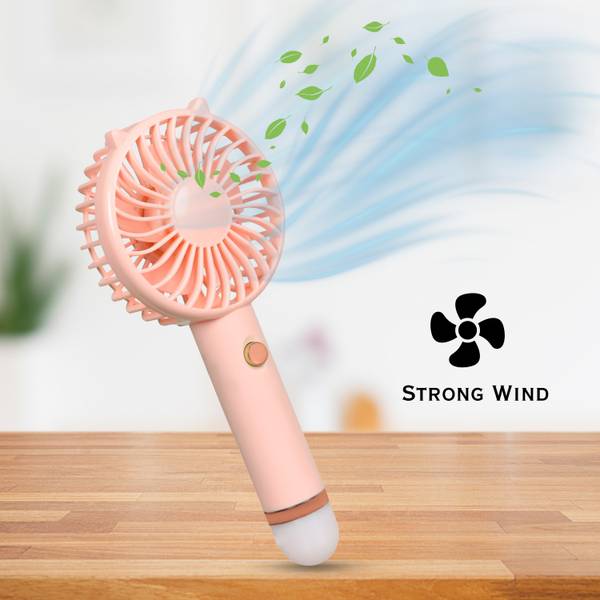 PLERIZA USB Rechargeable Mini Portable Hand Fan With Noise Cancelling Design Battery Operated Personal Fan for Women, Makeup, Office, Travel, USB Fan
