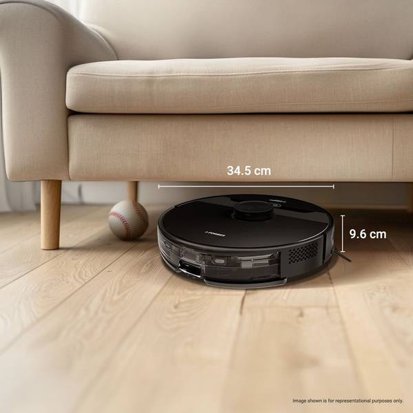 EUREKA FORBES SmartClean Nuo Robotic Vacuum Cleaner Robotic Floor Cleaner with 2 in 1 Mopping and Vacuum (WiFi Connectivity, Google Assistant and Alex...