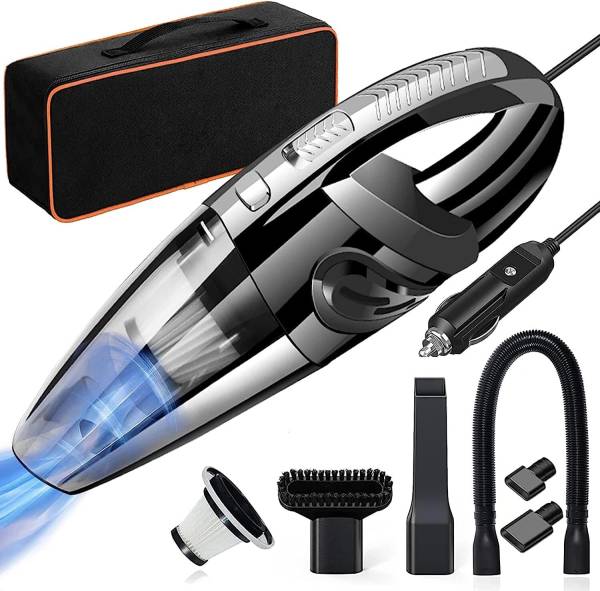 Owme 120W Strong DC12V Car Vacuum Cleaner Portable Vehicle Cleaners vacuum Car Vacuum Cleaner with 2 in 1 Mopping and Vacuum, Anti-Bacterial Cleaning