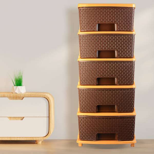 Prizam 5 Compartments Plastic Drawer kitchen, home, office, badroom, toy box Vanity Box