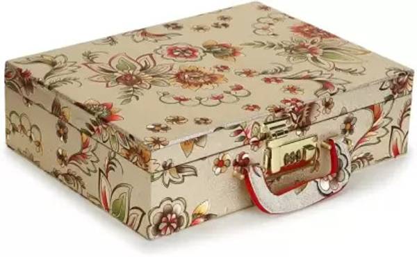 tosim Trendy Bangle Box With 3Rods And Number Lock system To Carry Bangles Lockable Vanity Box