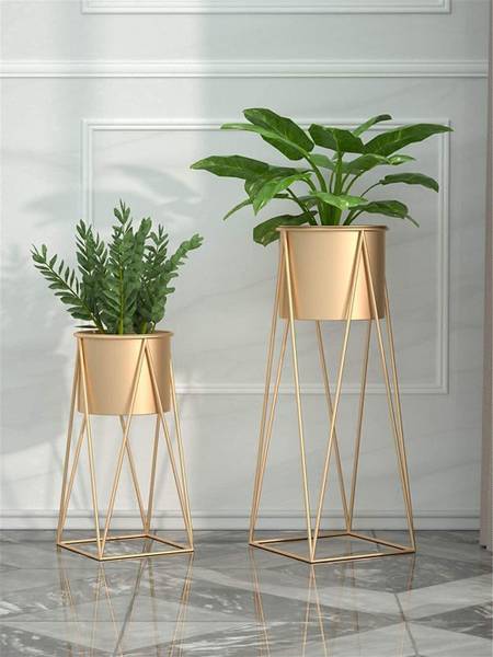 jhsfd Stylish Planter Stand for living room and balcony Iron Vase