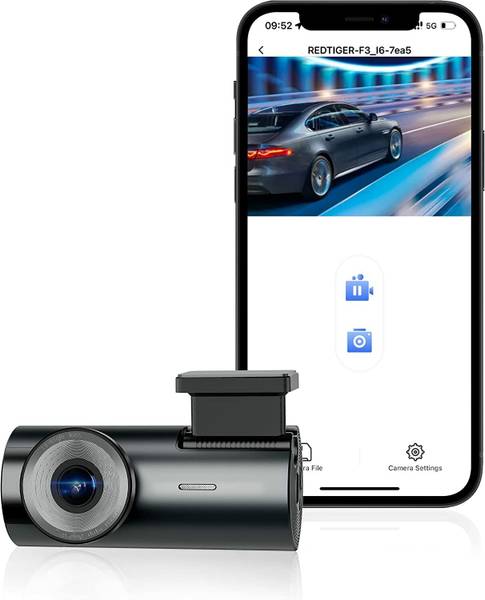 REDTIGER Dash Cam 2.5K WiFi Car Camera Front F3 Mini Dashcam Smart Dash Camera APP Control Dashboard Camera Recorder Vehicle Camera System
