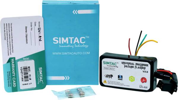 SIMTAC Front, Rear Flasher Indicator Light for Universal For Bike Universal For Bike