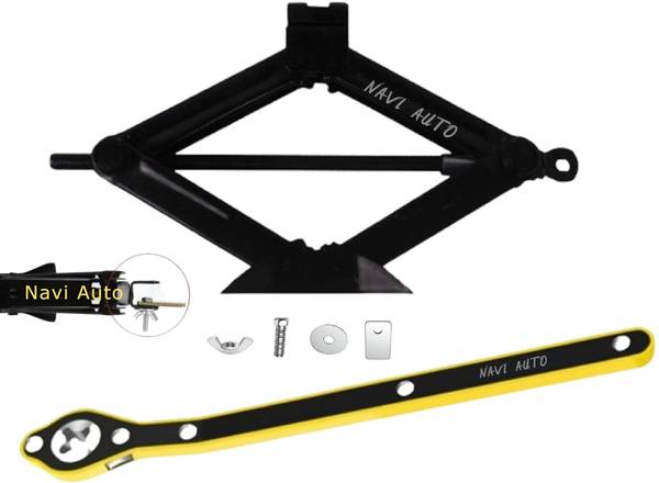 NAVI AUTO Black 3 Ton Manual Scissor car Jack for All car with Scissor Jack with Ratchet Vehicle Jack