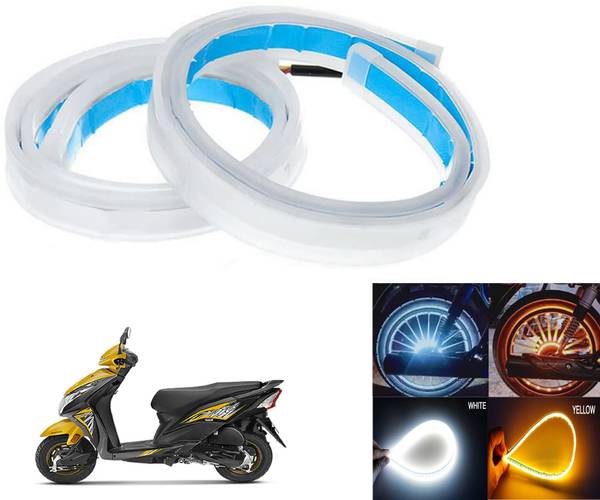 ROYAL AUTO MART Waterproof 60 CM Flexible Ultra-Fine Daytime Running Light for bike_LR231 Interior Light Motorbike, Car, Van, Truck LED for Hero (12 V...