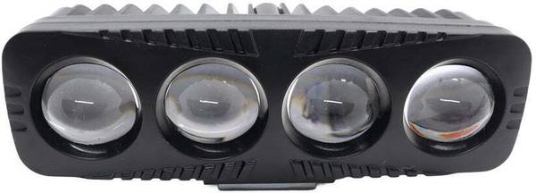 AutoPowerz LIU HJG 4LED Fog Light Yellow/White with Alternating Flashing & RED Devil Eye Fog Lamp Motorbike LED (9 V, 30 W)