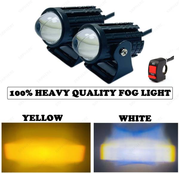 SRPHERE WHITE AND YELLOW HEAVY QUALITY FOG LIGHT Fog Lamp Car, Motorbike, Truck, Van LED (12 V, 36 W)