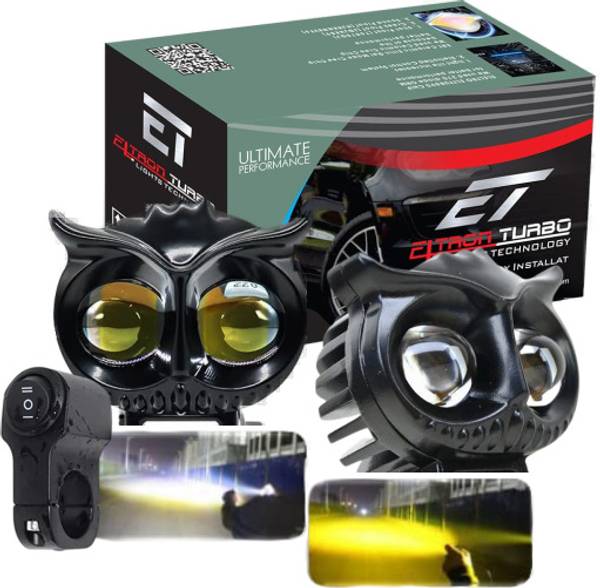 ELTRON TURBO Fog Light OWL Shape with free switch (Pack of 2) Fog Lamp Car, Motorbike LED (12 V, 20 W)