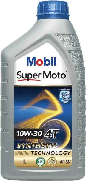 MOBIL Moto 10W-30 4T API SN Synthetic Mobil Super Moto 10W-30 4T Synthetic High Performance Engine Oil