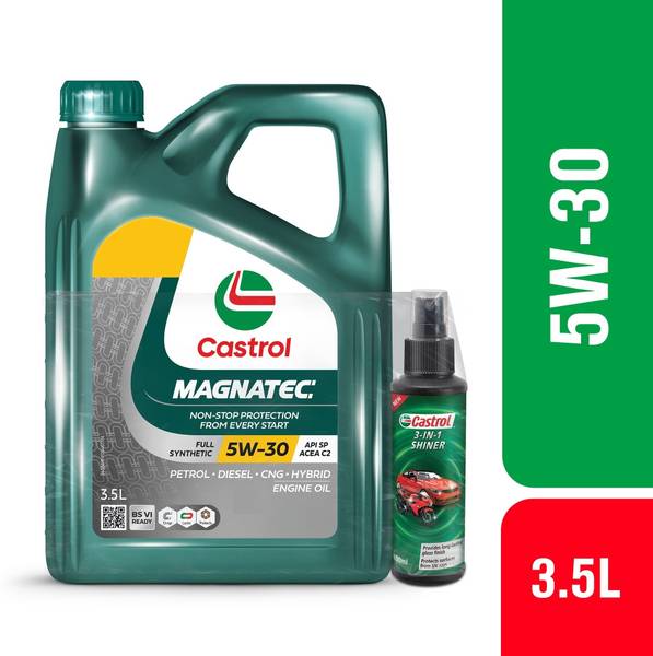 Castrol MAGNATEC 5W30(3.5L)+3-IN-1 SHINER(100ML) Full-Synthetic Engine Oil