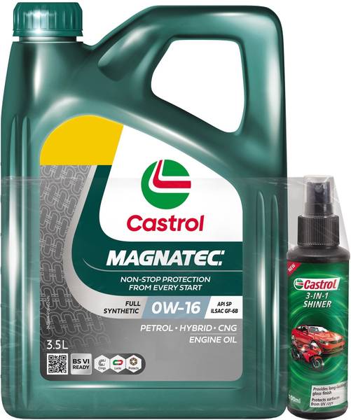 Castrol MAGNATEC 0W16(3.5L)+3-IN-1 SHINER(100ML) Full-Synthetic Engine Oil