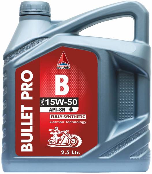 Aeronix Bullet Pro Fully 15W-50 API-SN Heavy Duty engine oil Compatible For Royal Enfield Bullets Synthetic Blend Engine Oil