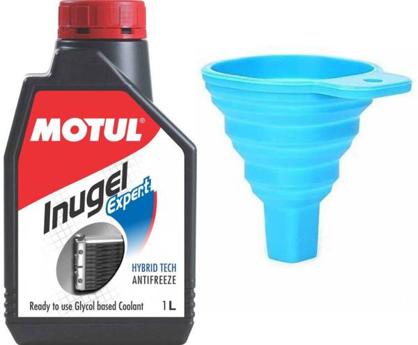 MOTUL Inugel Expert Hybrid Tech Antifreeze Coolant & Silicone Funnel, Coolant Green