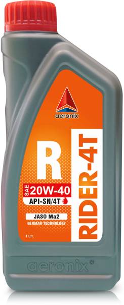 Aeronix Rider 20W-40 API SN fully synthetic oil for motorbike made with purest molecules and oil addictive Full-Synthetic Engine Oil