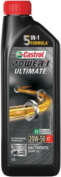 Castrol POWER1 Ult. 20W50 for Sports Bike (1.2L) Full-Synthetic Engine Oil